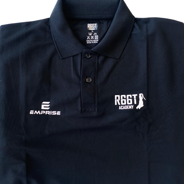 R66T Academy Adult Black Polo Shirt