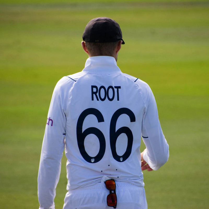 Back of Joe Root's T-Shirt saying 'ROOT 66'