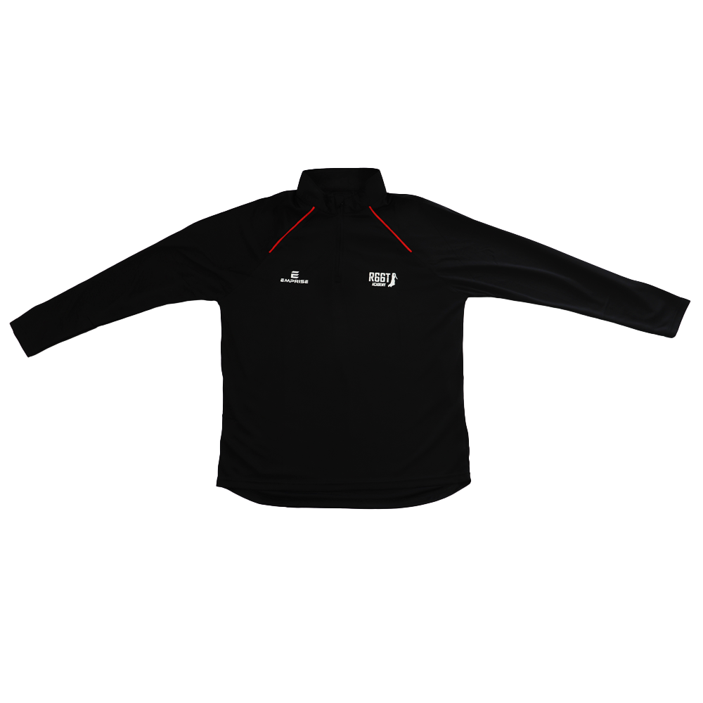 R66T Academy Kids Black Cricket 1/4 Zip