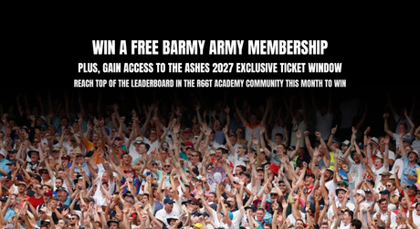 Win a free Barmy Army membership when you reach top of the leaderboard in the R66T Academy community in September!