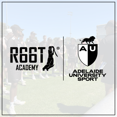 Adelaide University Sport and Fitness black and white logo with R66T Academy black logo