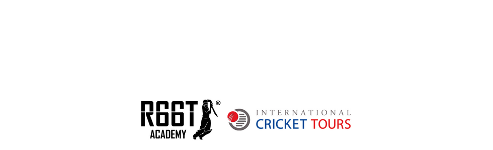 Logos of R66T Academy and International Cricket Tours on a white background
