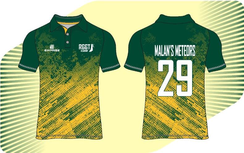 R66T Academy T20 Cricket Shirt - Malan's Meteors