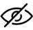 Icon of a eye with a line through it, indicating '看不见' which means 'invisible' in Chinese.